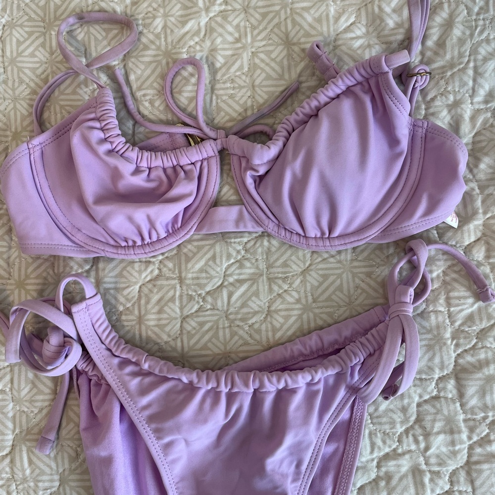 Lilac two piece bathing suit